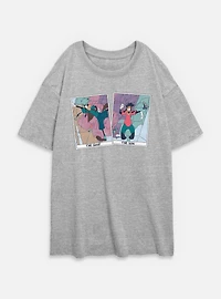 Disney Goofy A Trip Womens Oversized T-Shirt
