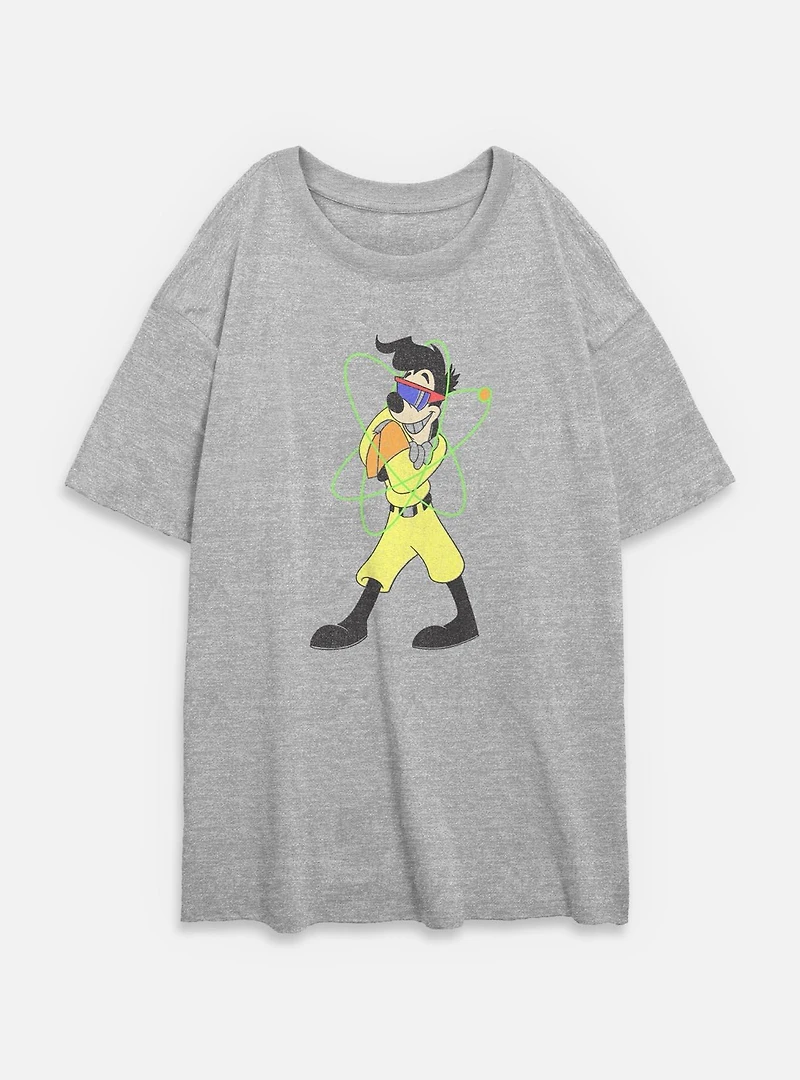 Disney Goofy Powerline Style Womens Oversized T-Shirt