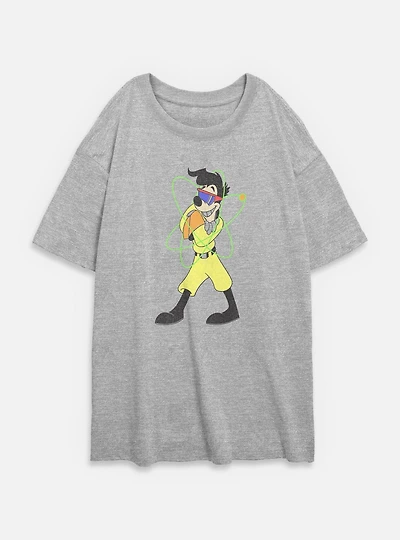Disney Goofy Powerline Style Womens Oversized T-Shirt