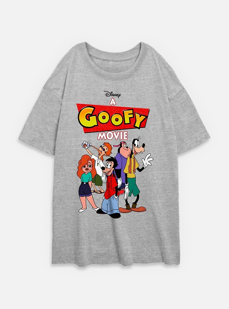 Disney Goofy Logo Group Womens Oversized T-Shirt