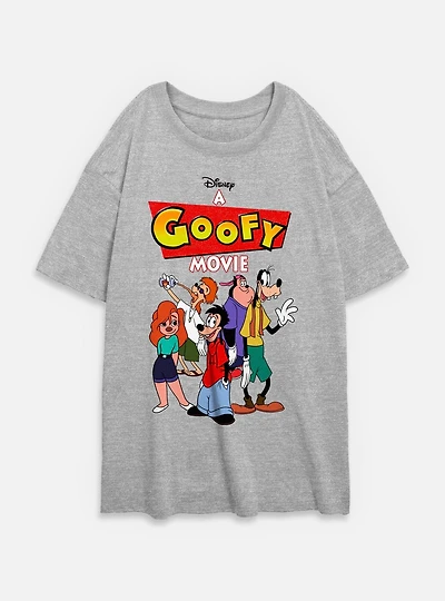 Disney Goofy Logo Group Womens Oversized T-Shirt