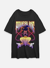 Disney Goofy Powerline Jam Womens Oversized T-Shirt