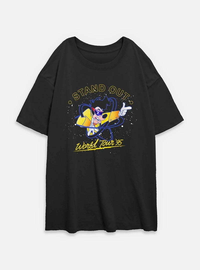 Disney Goofy Stand Out World Tour Womens Oversized T-Shirt