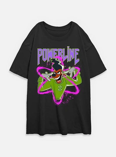 Disney Goofy I Have Power Womens Oversized T-Shirt