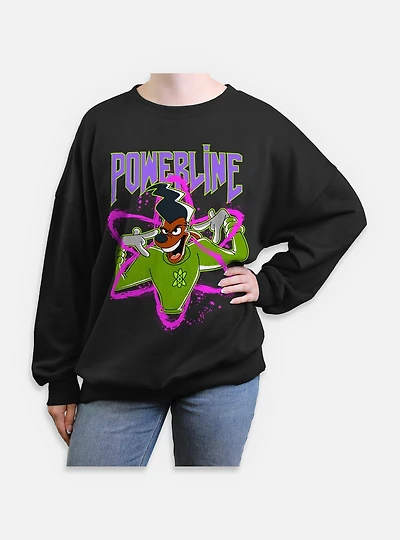Disney Goofy I Have Power Womens Oversized Sweatshirt
