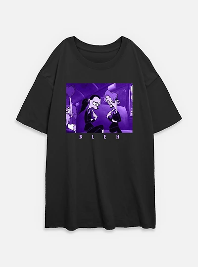 Disney Goofy Bleh Tonal Womens Oversized T-Shirt