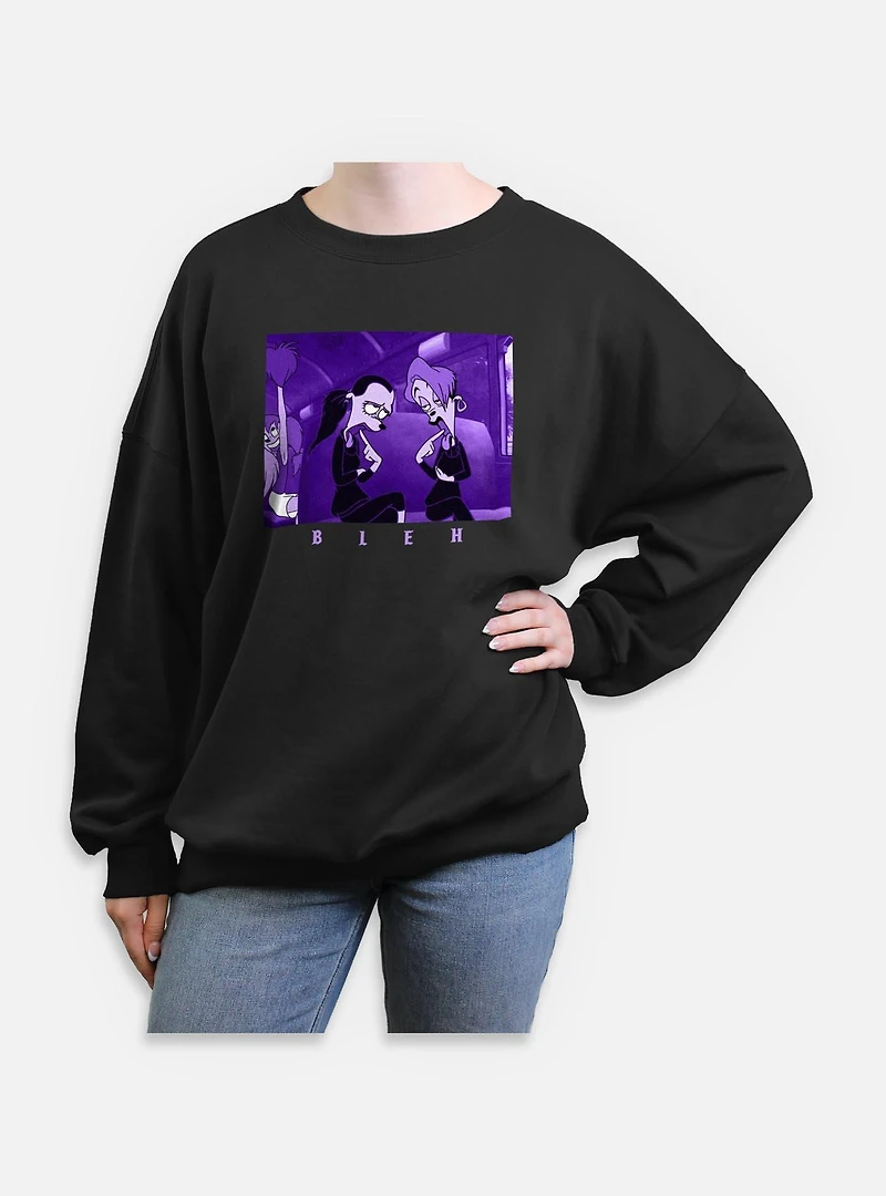 Disney Goofy Bleh Tonal Womens Oversized Sweatshirt