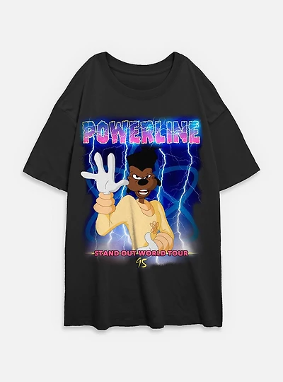Disney Goofy Powerline Tour 96Womens Oversized T-Shirt