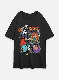 Disney Goofy 90s Goof Collage Womens Oversized T-Shirt