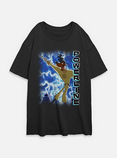 Disney Goofy This Is Power Womens Oversized T-Shirt