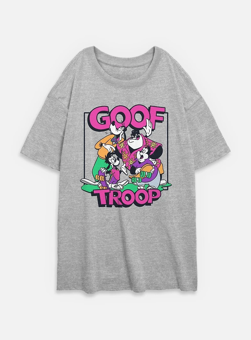 Disney Goofy Goof Troop Womens Oversized T-Shirt