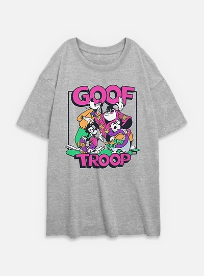 Disney Goofy Goof Troop Womens Oversized T-Shirt