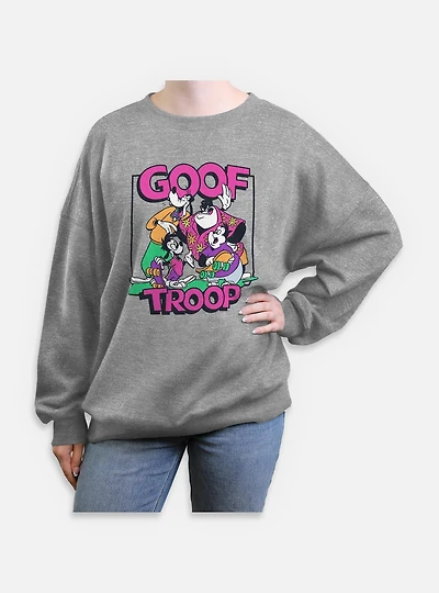 Disney Goofy Goof Troop Womens Oversized Sweatshirt