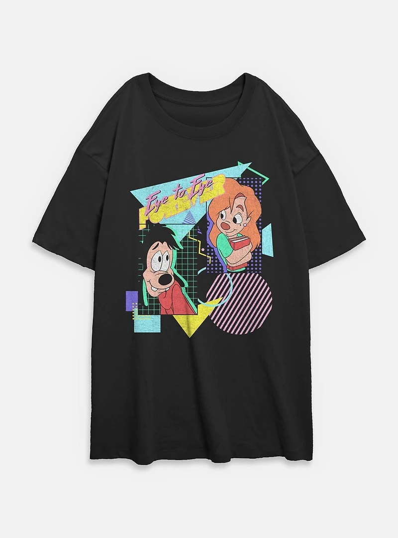 Disney Goofy Eye To 80s Womens Oversized T-Shirt