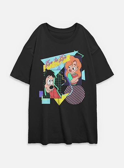 Disney Goofy Eye To 80s Womens Oversized T-Shirt