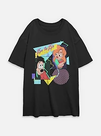 Disney Goofy Eye To 80s Womens Oversized T-Shirt