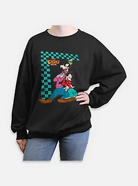 Disney Goofy And Max Stance Womens Oversized Sweatshirt