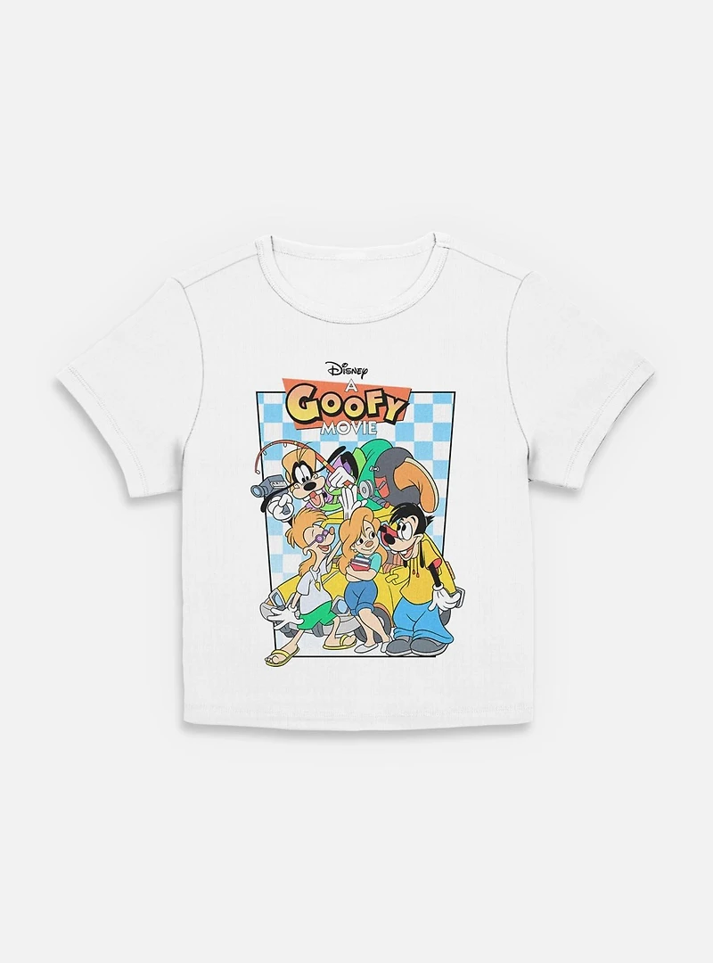 Disney Goofy Group Checkered Pattern Women Baby T-Shirt