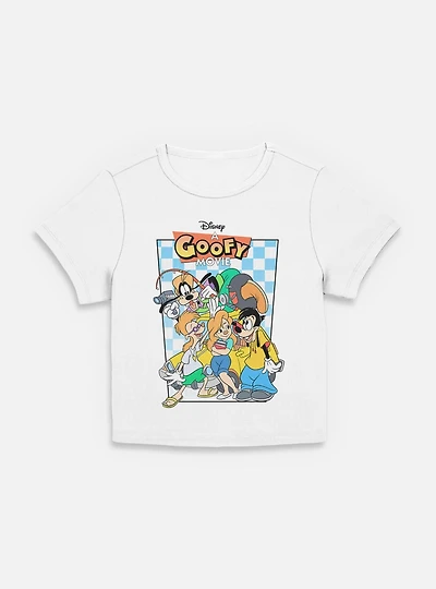 Disney Goofy Group Checkered Pattern Women Baby T-Shirt