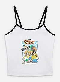 Disney Goofy Group Checkered Pattern Womens Cami