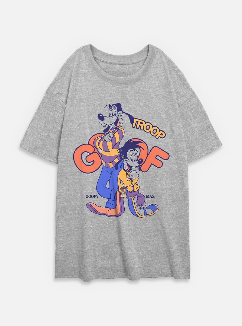 Disney Goofy Goof Troop Duo Womens Oversized T-Shirt