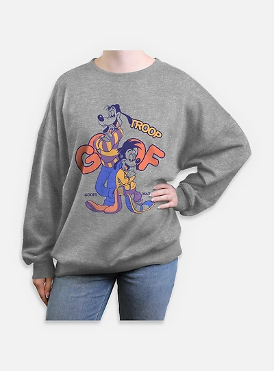 Disney Goofy Goof Troop Duo Womens Oversized Sweatshirt