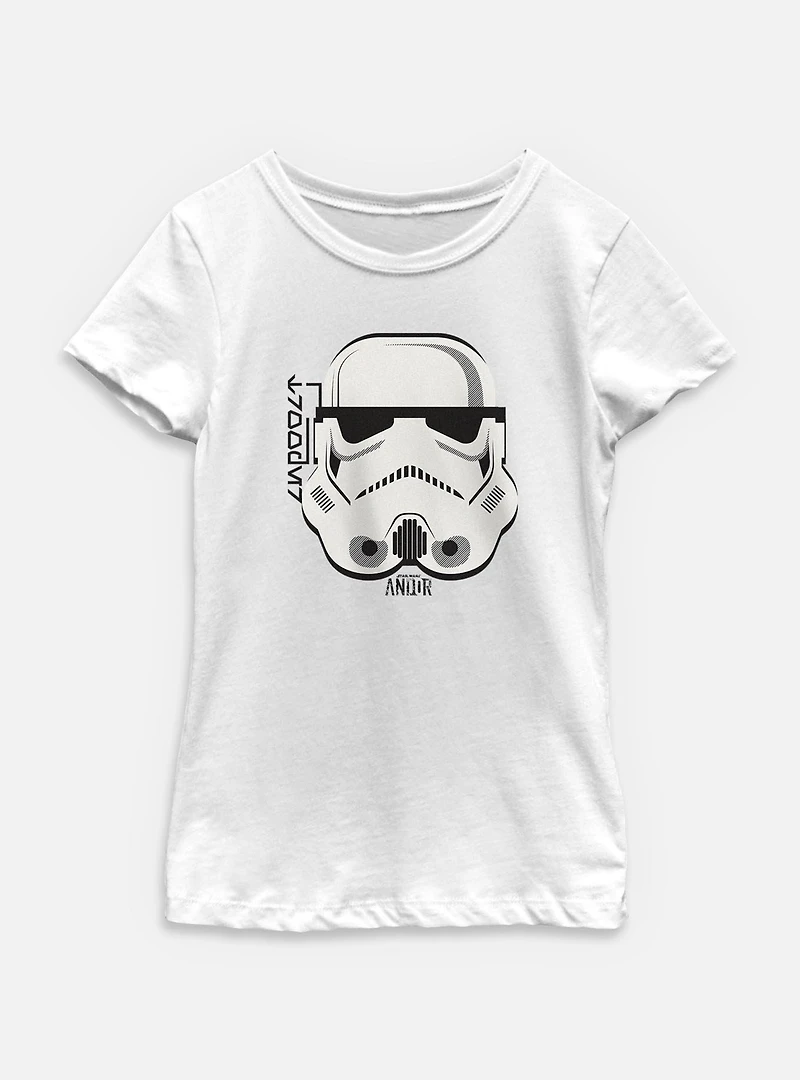 Star Wars: Andor Helmet Stormtrooper Youth Girls T-Shirt
