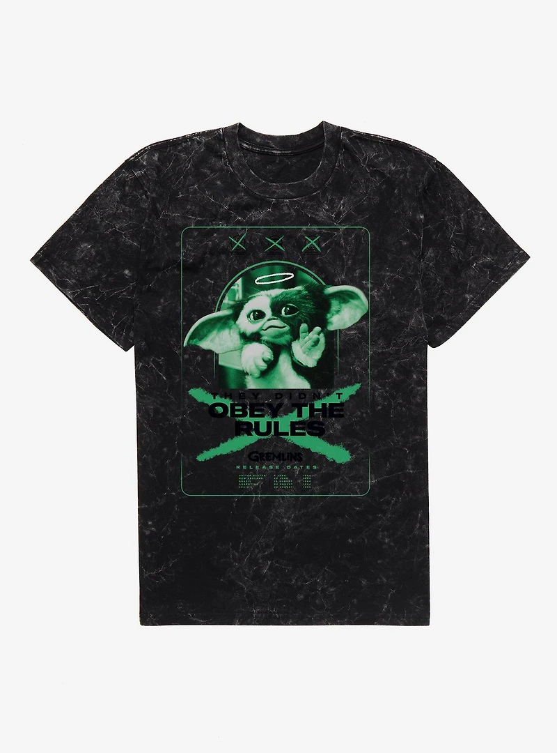 Gremlins They Didn't Obey The Rules Movie Poster Mineral Wash T-Shirt