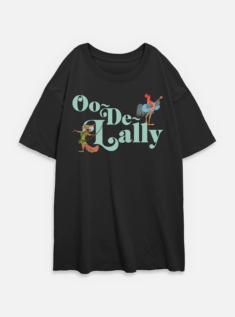 Disney Robin Hood Oo De Lally Womens Oversized T-Shirt
