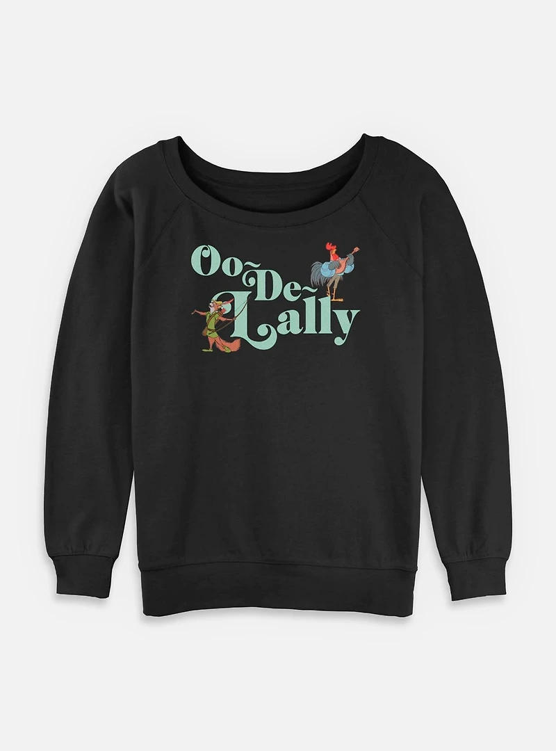 Disney Robin Hood Oo De Lally Womens Slouchy Sweatshirt