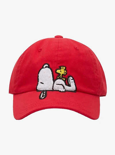 Peanuts Snoopy & Woodstock Chenille Patch Ball Cap - BoxLunch Exclusive