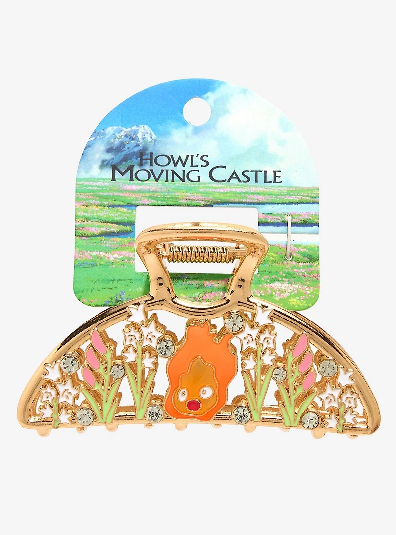Studio Ghibli® Howl's Moving Castle Calcifer Floral Metal Claw Clip