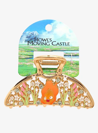 Studio Ghibli® Howl's Moving Castle Calcifer Floral Metal Claw Clip