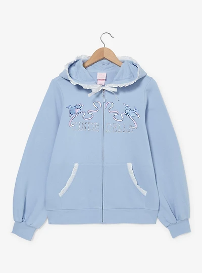 Disney Cinderella Rhinestone Title Women's Zippered Hoodie - BoxLunch Exclusive