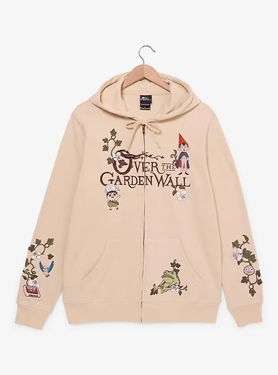 Over The Garden Wall Floral Icons Embroidered Zippered Hoodie - BoxLunch Exclusive