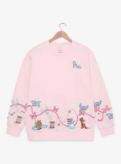 Disney Cinderella Pink Women's Crewneck — BoxLunch Exclusive