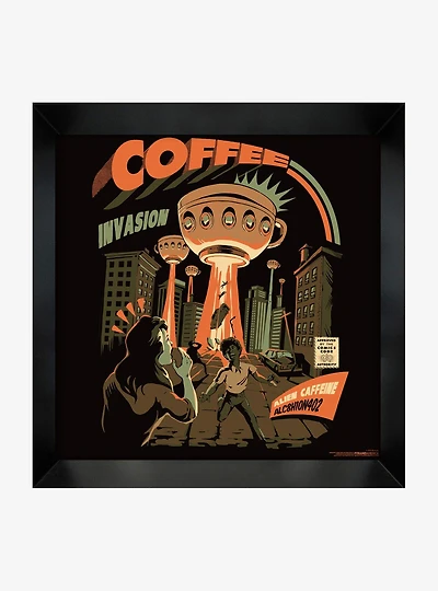 Ilustrata Coffee Invasion Framed Wall Art