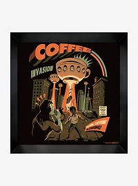Ilustrata Coffee Invasion Framed Wall Art