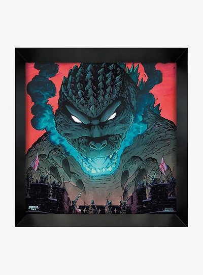 Godzilla Blue Flame Framed Wall Art