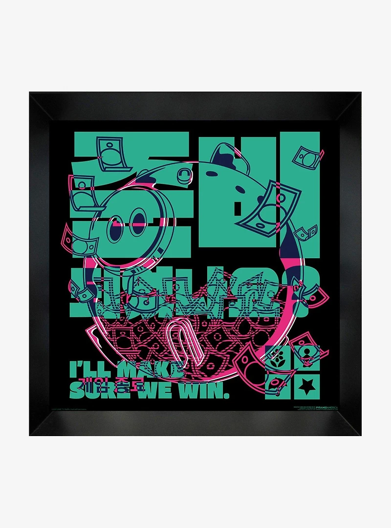 Squid Game Piggy Bank Framed Wall Art