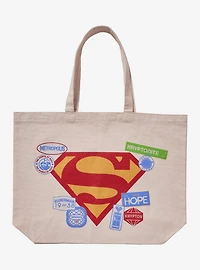 DC Comics Superman Icons Canvas Tote Bag - BoxLunch Exclusive
