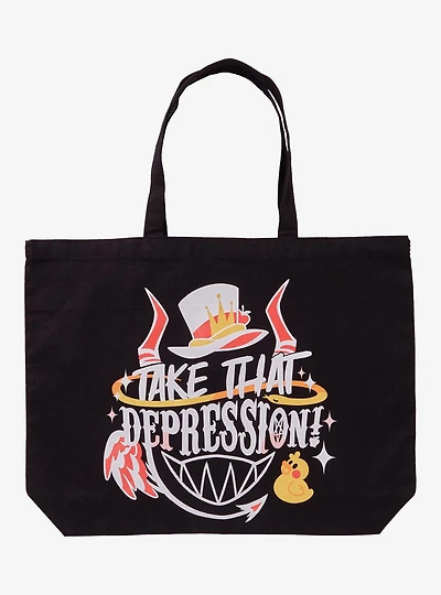 Hazbin Hotel Take That Depression Canvas Tote Bag — BoxLunch Exclusive