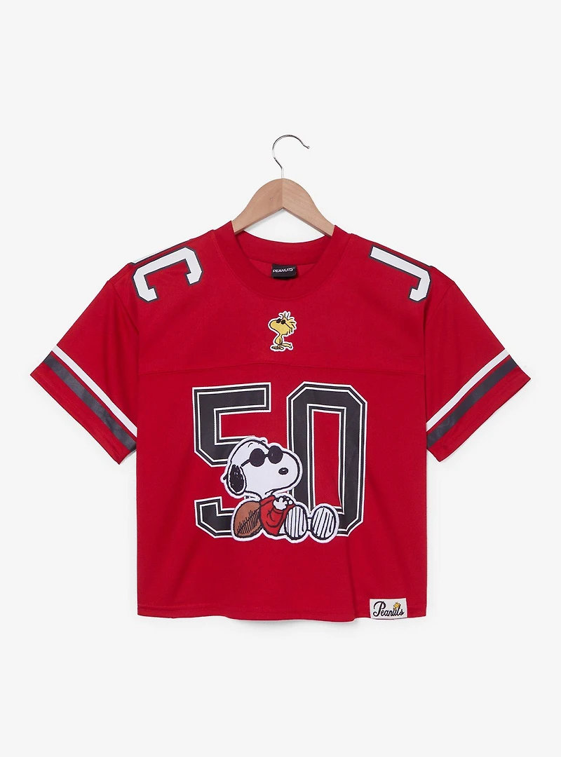 Peanuts Joe Cool Women's Cropped Football Jersey - BoxLunch Exclusive
