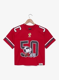 Peanuts Joe Cool Women's Cropped Football Jersey - BoxLunch Exclusive