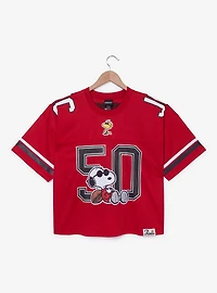 Peanuts Joe Cool Women's Plus Cropped Football Jersey - BoxLunch Exclusive