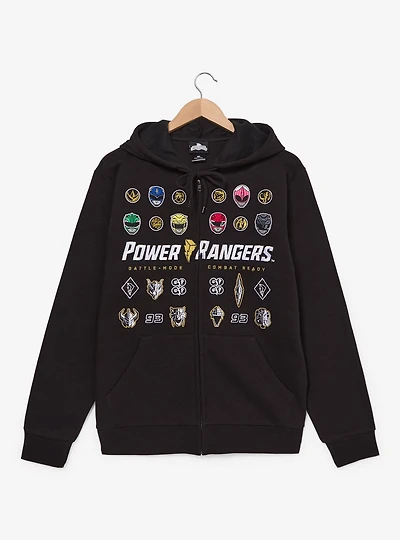 Power Rangers Embroidered Badges Zippered Hoodie - BoxLunch Exclusive