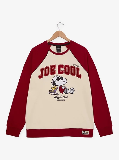 Peanuts Snoopy Joe Cool Raglan Crewneck