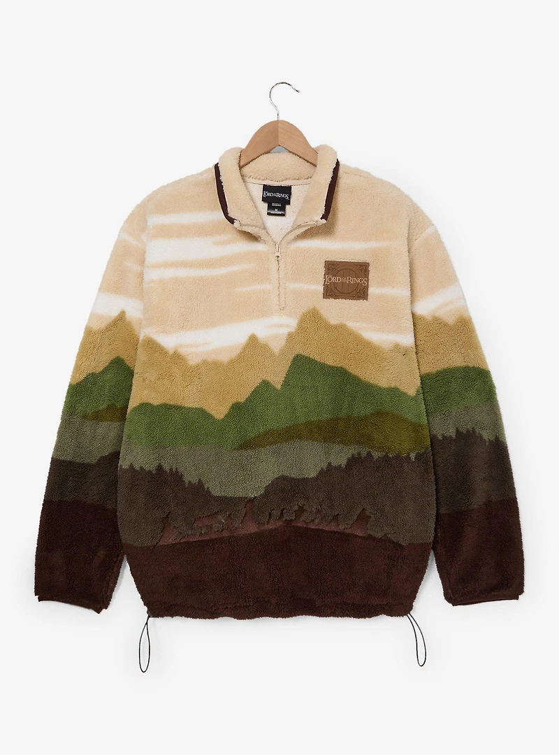 the Lord of Rings Scenic Sherpa Quarter Zip Crewneck — BoxLunch Exclusive