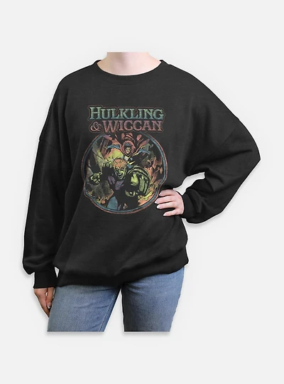 Marvel Wiccan Hey Boy Womens Oversized Sweatshirt