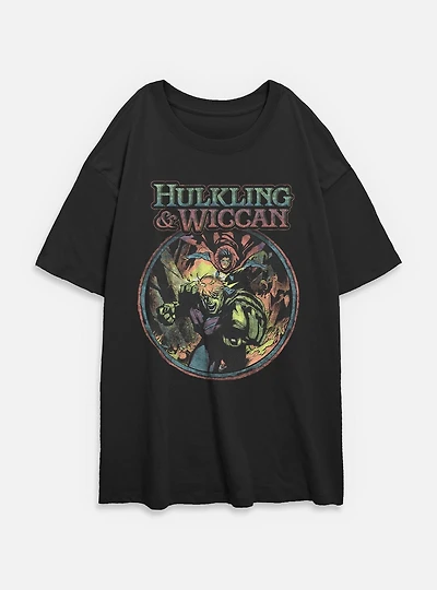 Marvel Wiccan Hey Boy Womens Oversized T-Shirt